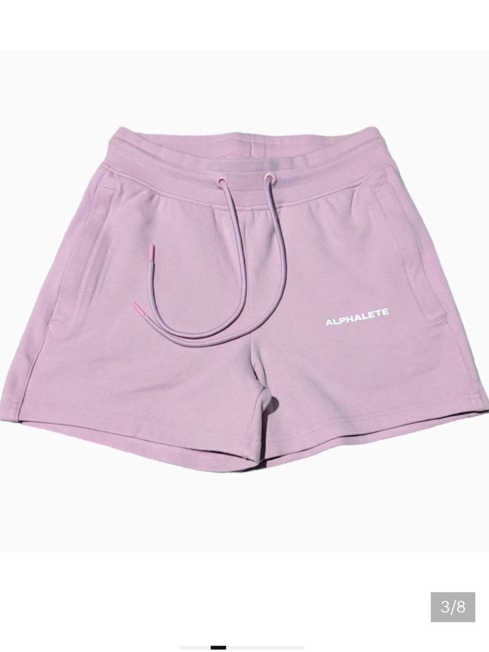 $50 NWT alphalete women's Essential Core Activewear Shorts in dusty purple M